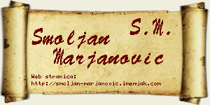 Smoljan Marjanović vizit kartica